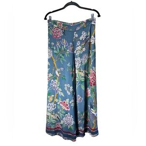 GP & J Baker x H&M Chinoiserie Wide Leg Culotte Pants US 8 Boho